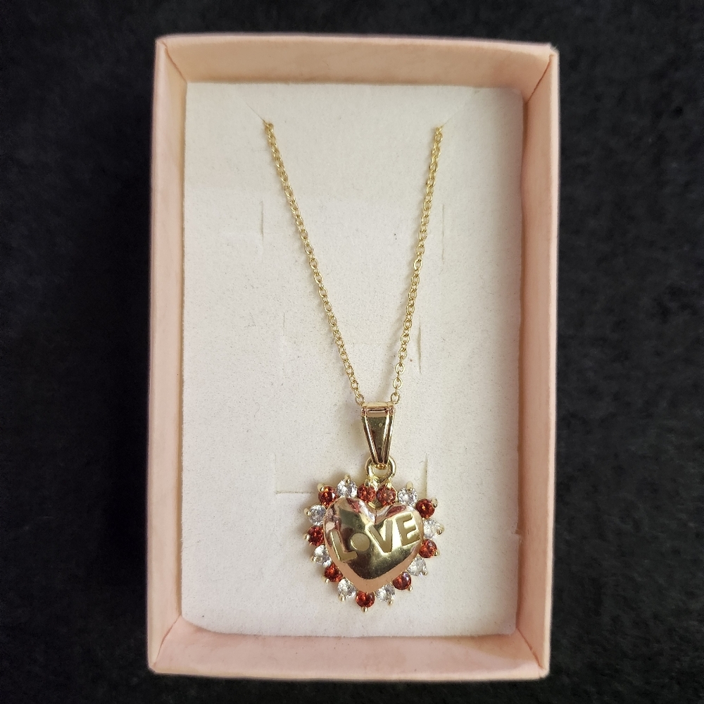 Gold Love Pendant Necklace